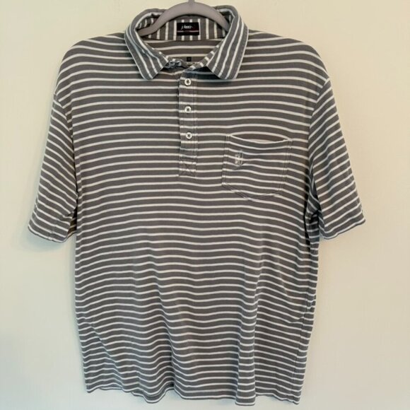 johnnie-O Other - johnnie-O Striped Polo Shirt - Gray